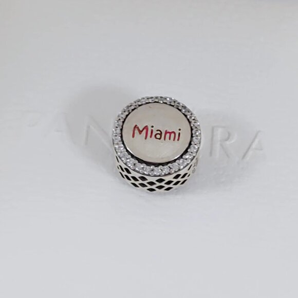 Pandora Miami Beach Travel Bead Charm Bracelet Pendant S925 Silver with box - Picture 2 of 7